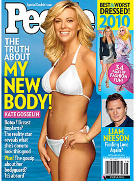 Kate Gosselin in last week's 'People Magazine' Cover!!!  No Underwire There!
