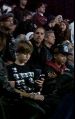 Justin Bieber with Jaden Smith at Moorpark High